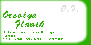 orsolya flamik business card
